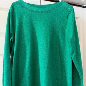 APT 9 Green Lightweight Sweater Large High Low Hem Knit Top